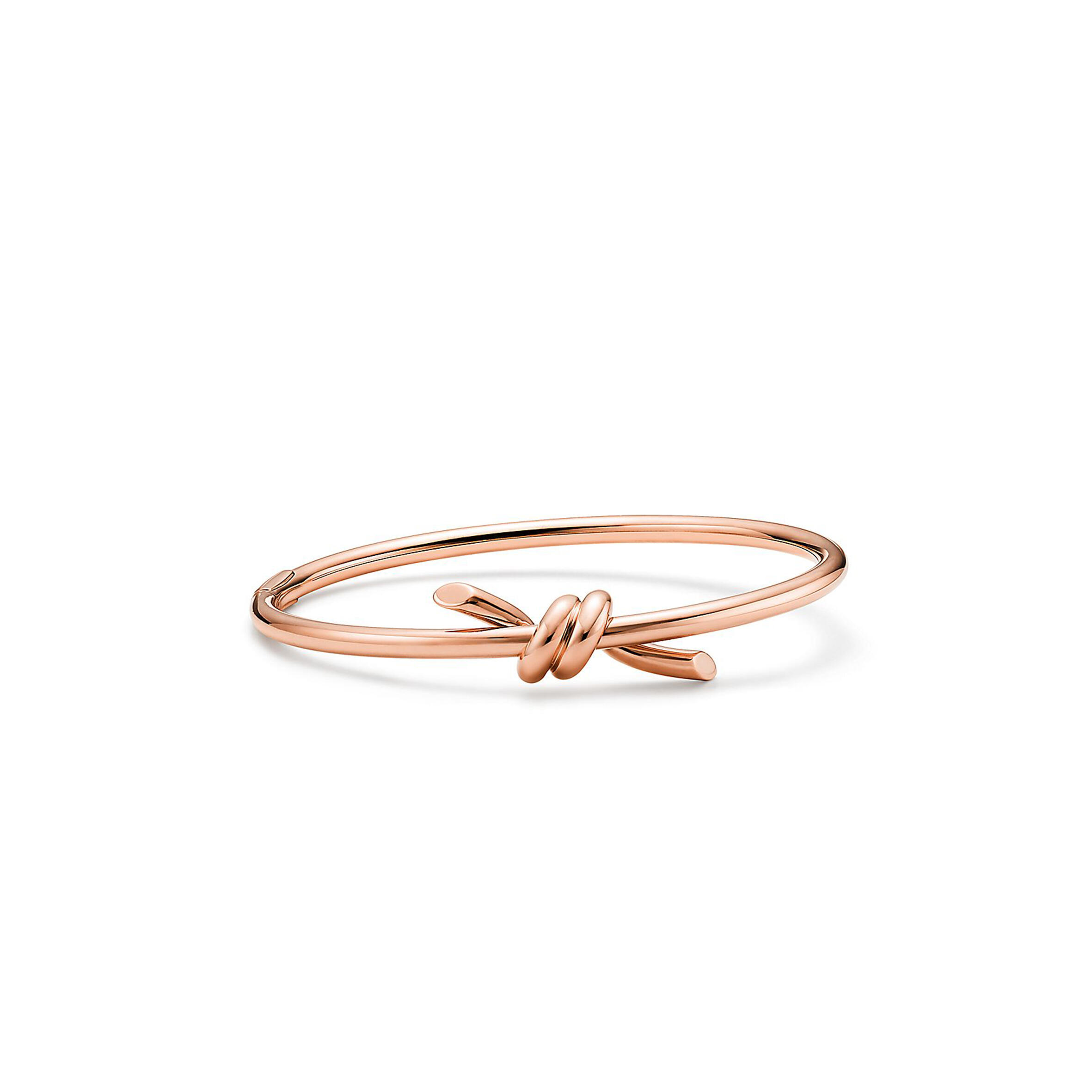 TIFFANY WIRE BANGLE IN ROSE GOLD 70415089